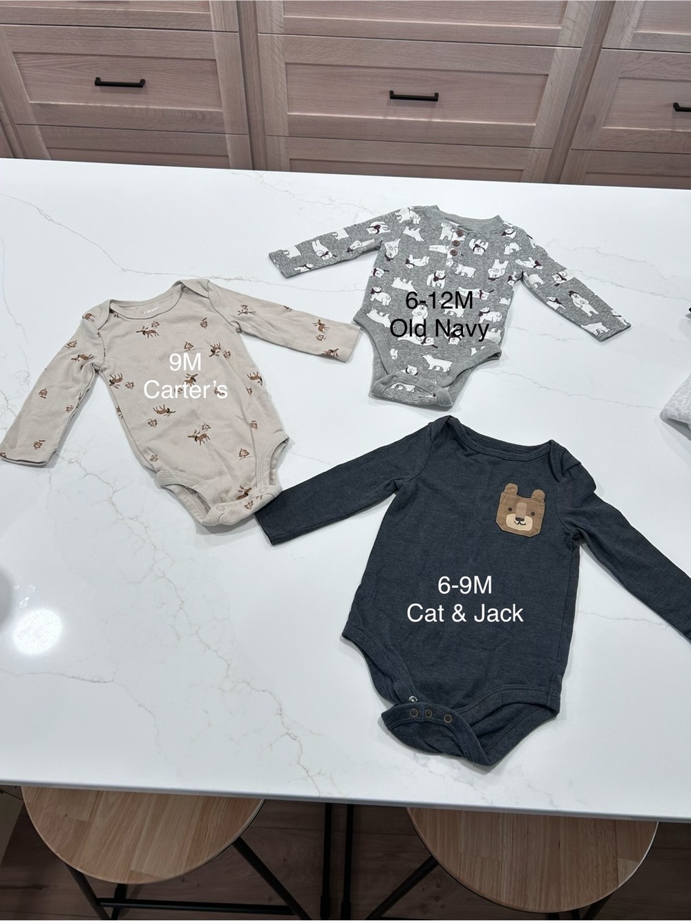 Long-Sleeve One-Piece Bodysuit for Infants